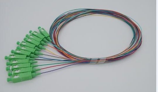 Modèle simple optique de fibre de Corning de tresses de fibre de couleurs de SC/APC 12